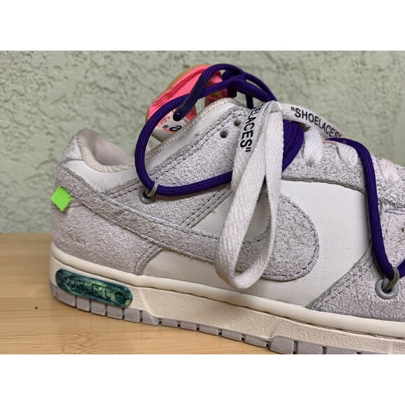Nike Dunk Low x Off-White 'Lot 15 of 50' Sneaker‎ DJ0950-101 Size 7 - Picture 2 of 12